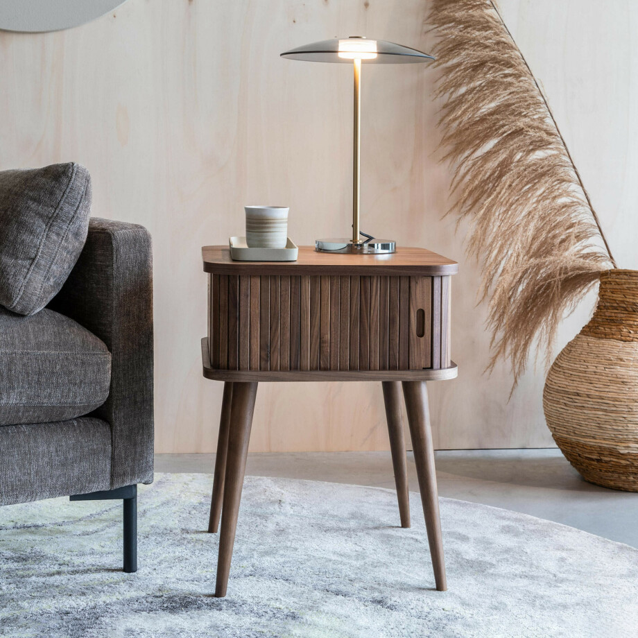 Zuiver Bijzettafel/Nachtkastje 'Barbier' Walnoothout, kleur Bruin afbeelding 1