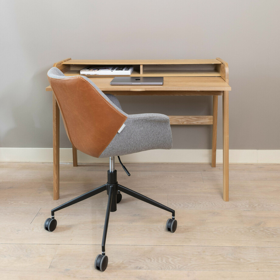 Zuiver Bureau 'Barbier' Essenhout, kleur Naturel afbeelding 1