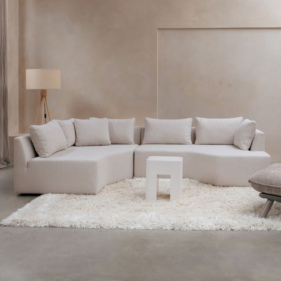 Zuiver Hoekbank 'Prosper' Links, kleur Zand afbeelding 1