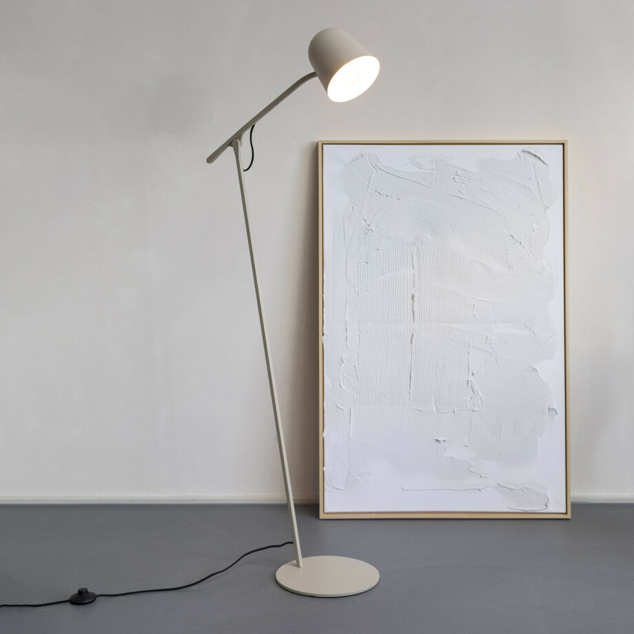 Zuiver Vloerlamp 'Lau' 130cm, kleur Beige afbeelding 1