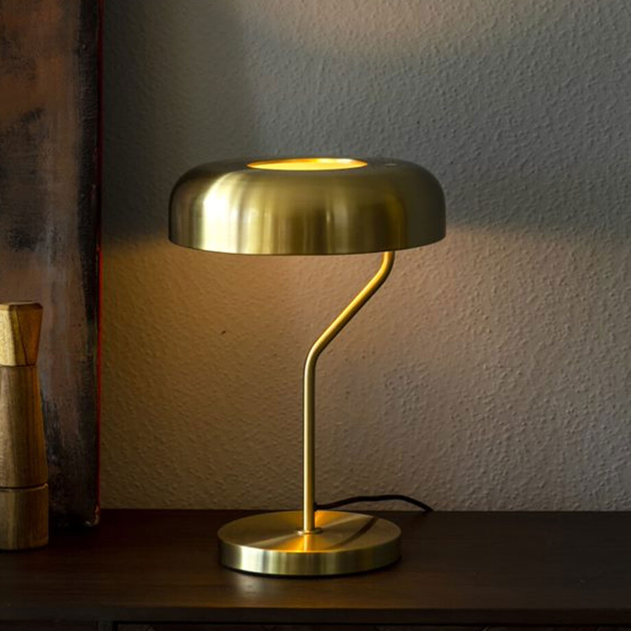 Dutchbone Tafellamp 'Eclipse' 42cm, kleur Goud afbeelding 1