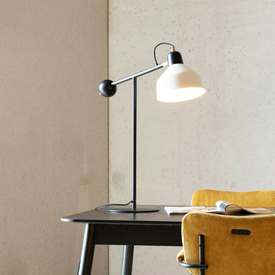 Zuiver Tafellamp 'Skala' 66cm, kleur Zwart/Wit Zuiver Tafellamp 'Skala' 66cm, kleur Zwart/Wit afbeelding