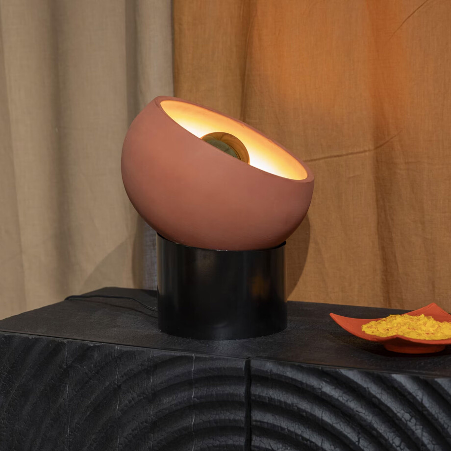 Dutchbone Tafellamp 'Zahra' Terracotta, 33cm afbeelding 