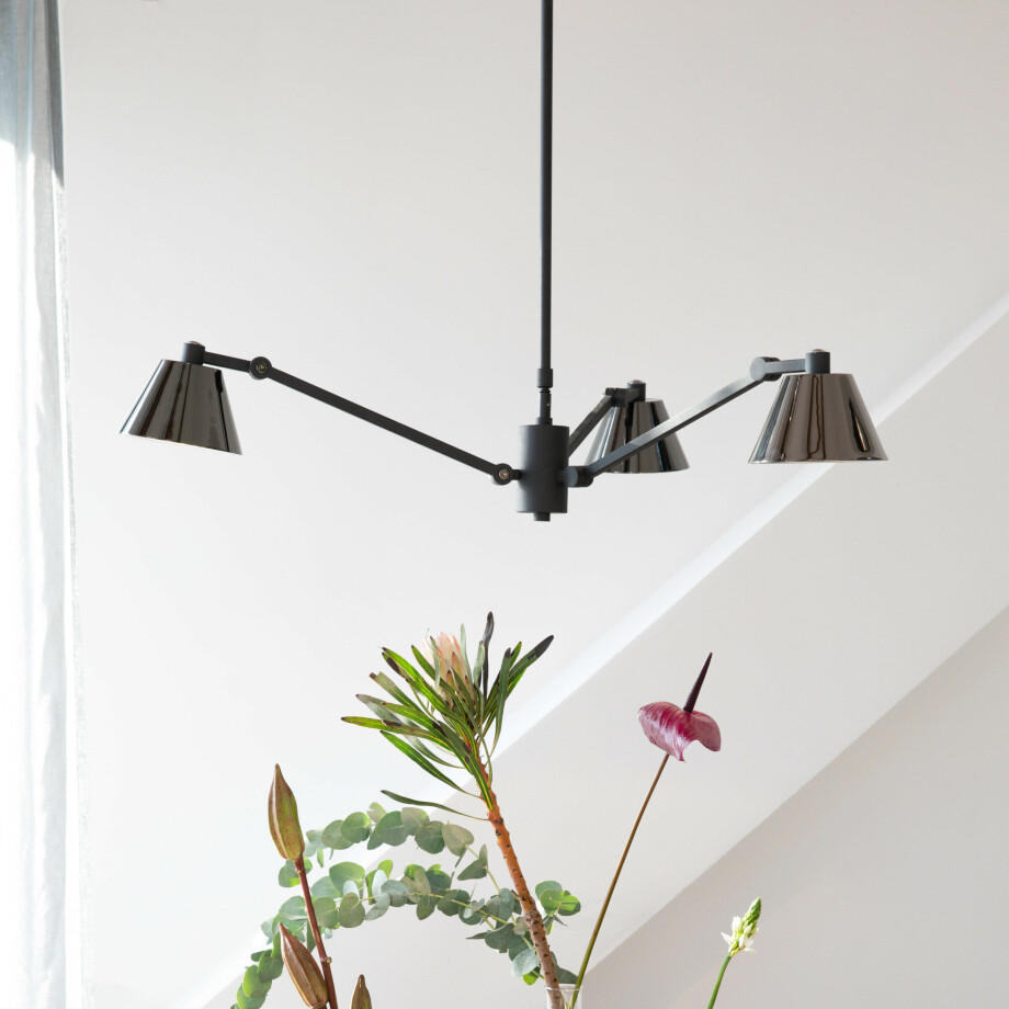 Zuiver Hanglamp 'Lub' 3-lamps, kleur Zwart afbeelding 