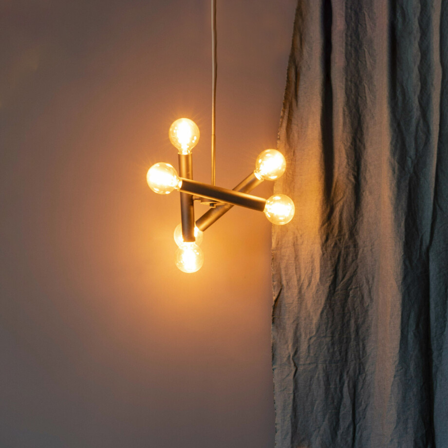 Zuiver Hanglamp 'Hawk' 6-lamps, kleur Zwart afbeelding 1