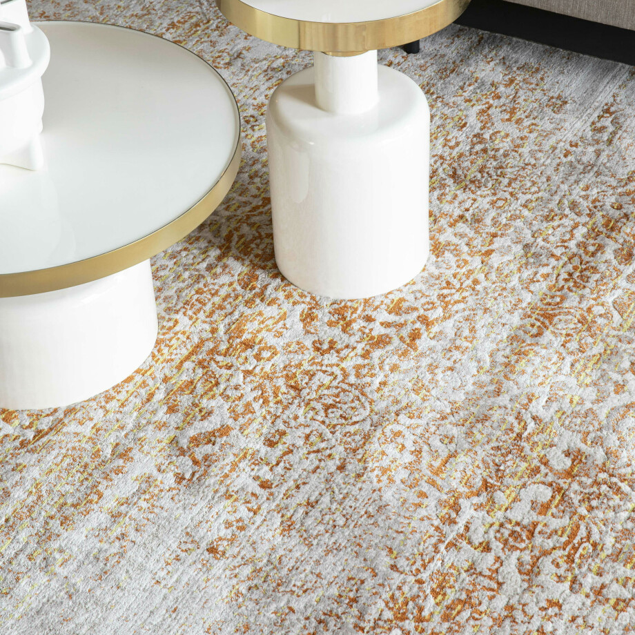 Zuiver Vloerkleed 'Magic' 160 x 230cm, kleur Grijs/Oranje afbeelding 1