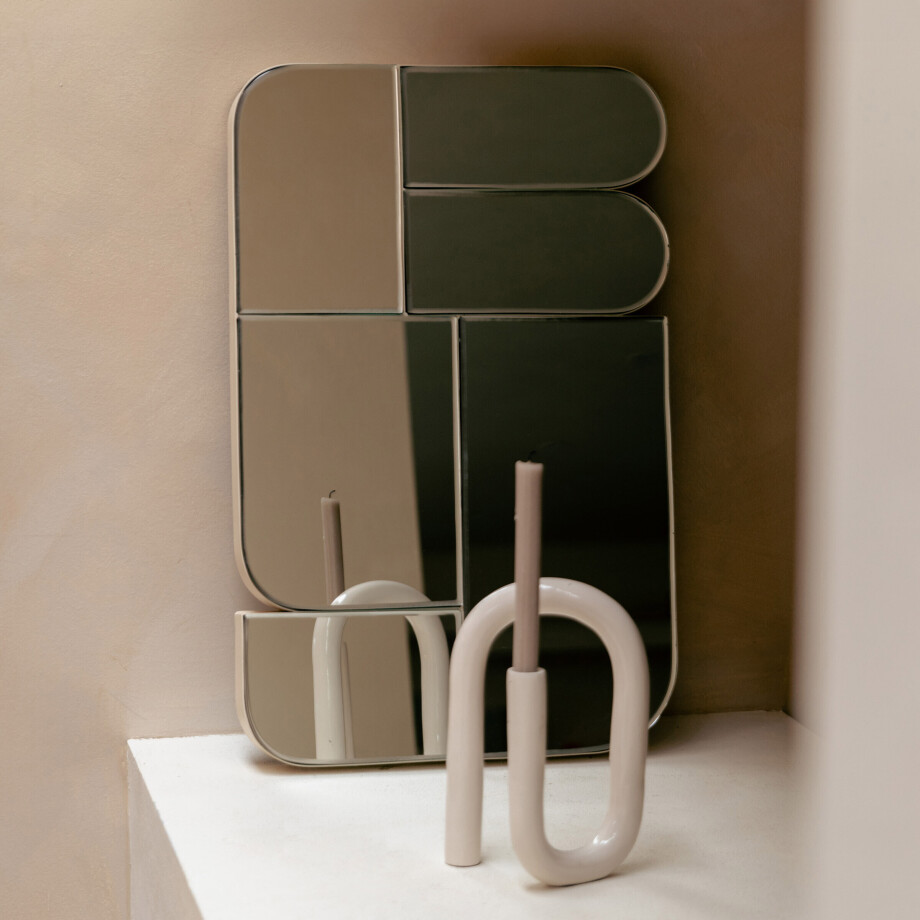 Zuiver Organische Spiegel 'Glamour' 70 x 45cm, kleur Beige afbeelding 1