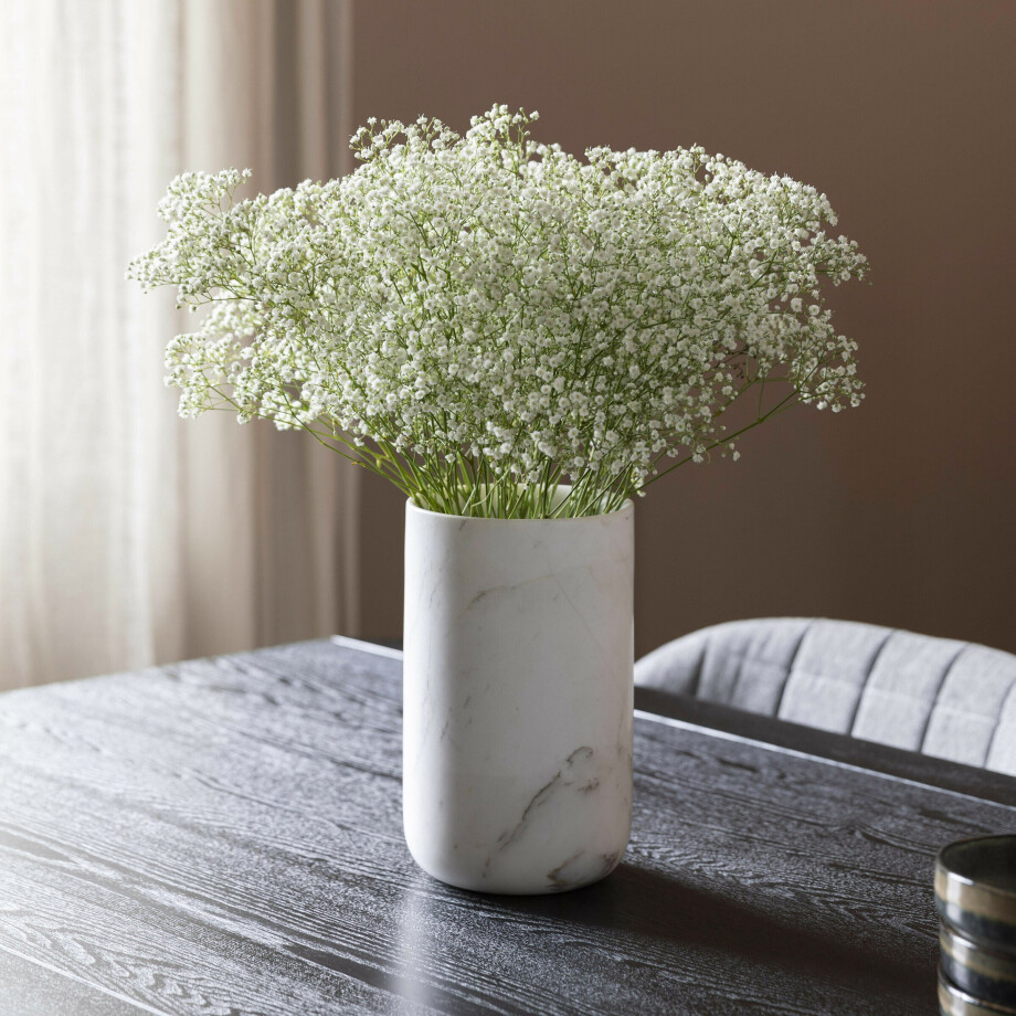 Zuiver Vaas 'Fajen' Marmer, 25cm hoog, kleur Wit afbeelding 1