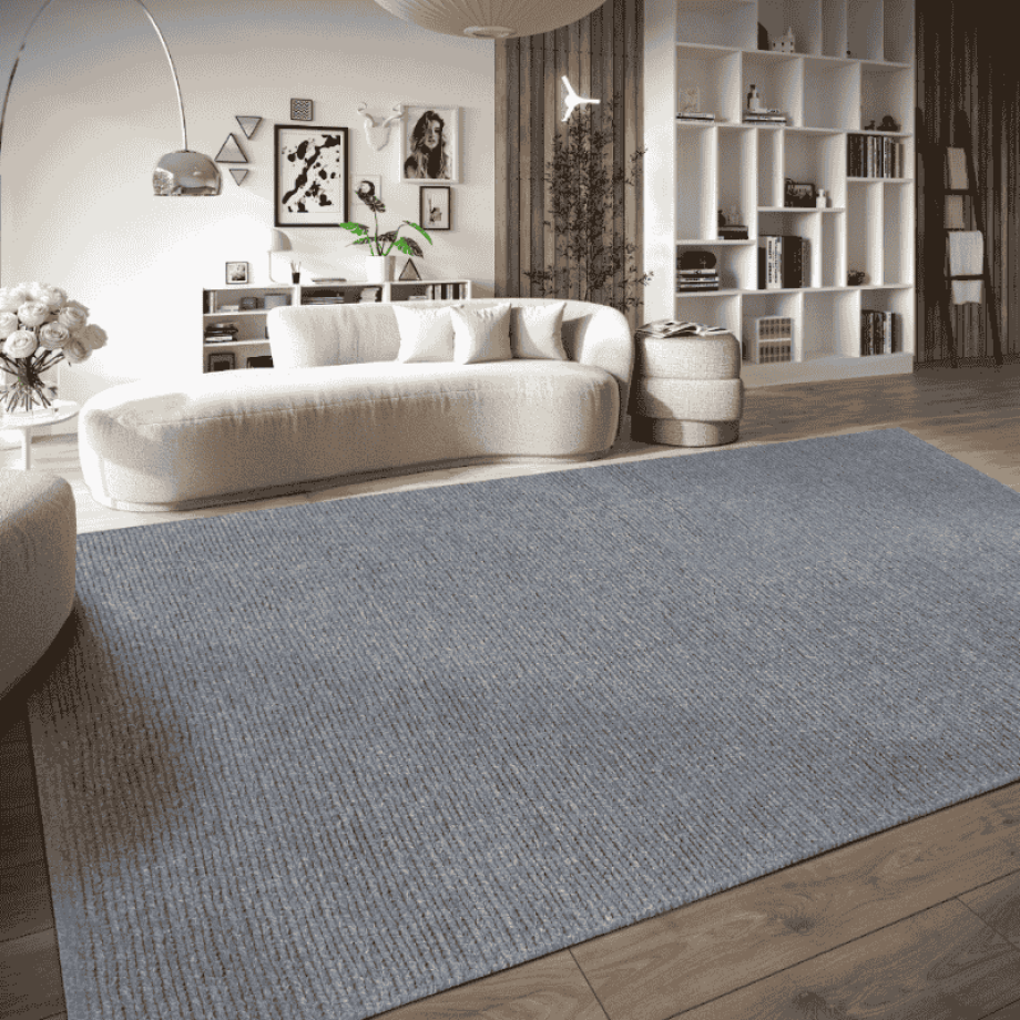 Wollen Vloerkleed Francois - Grijs 90x60cm - Wol - Dekbed-Discounter.nl afbeelding 1