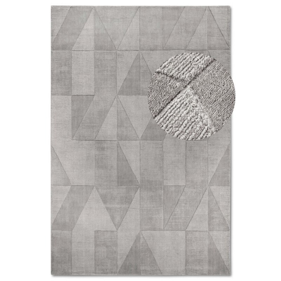 Wollen Vloerkleed Ursule - Grijs 170x120cm - Wol - Dekbed-Discounter.nl Wollen Vloerkleed Ursule - Grijs 170x120cm - Wol - Dekbed-Discounter.nl afbeelding 1