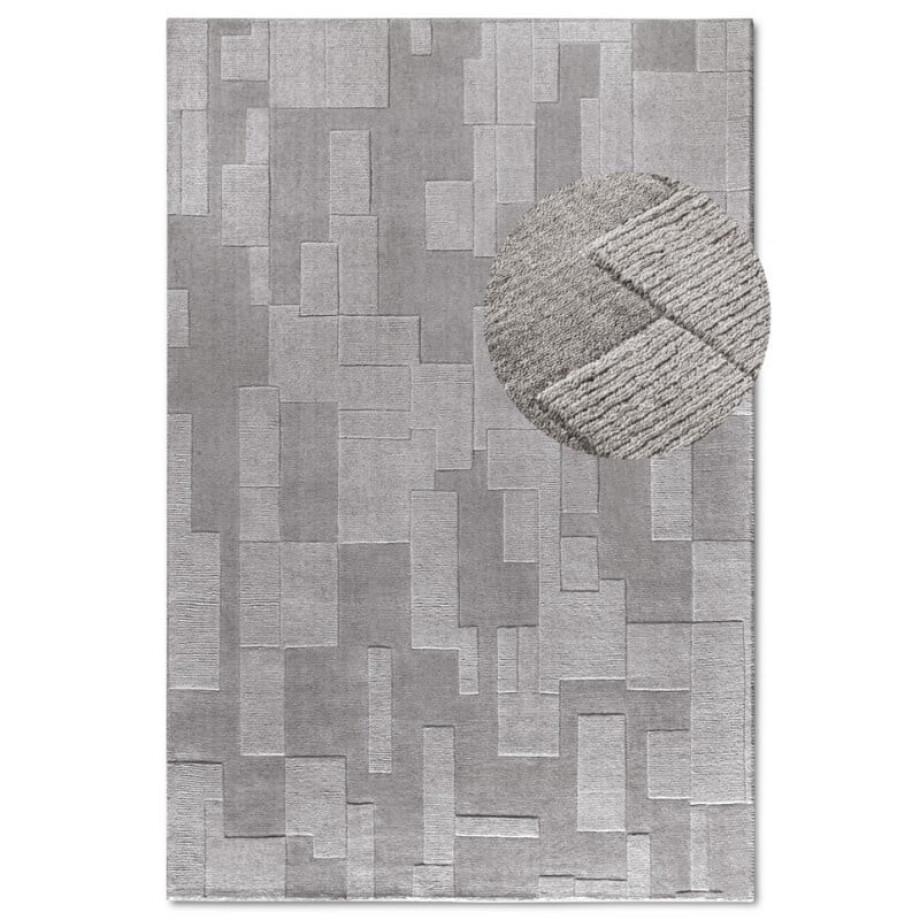 Wollen Vloerkleed Wilhelmine - Grijs 150x80cm - - Dekbed-Discounter.nl afbeelding 