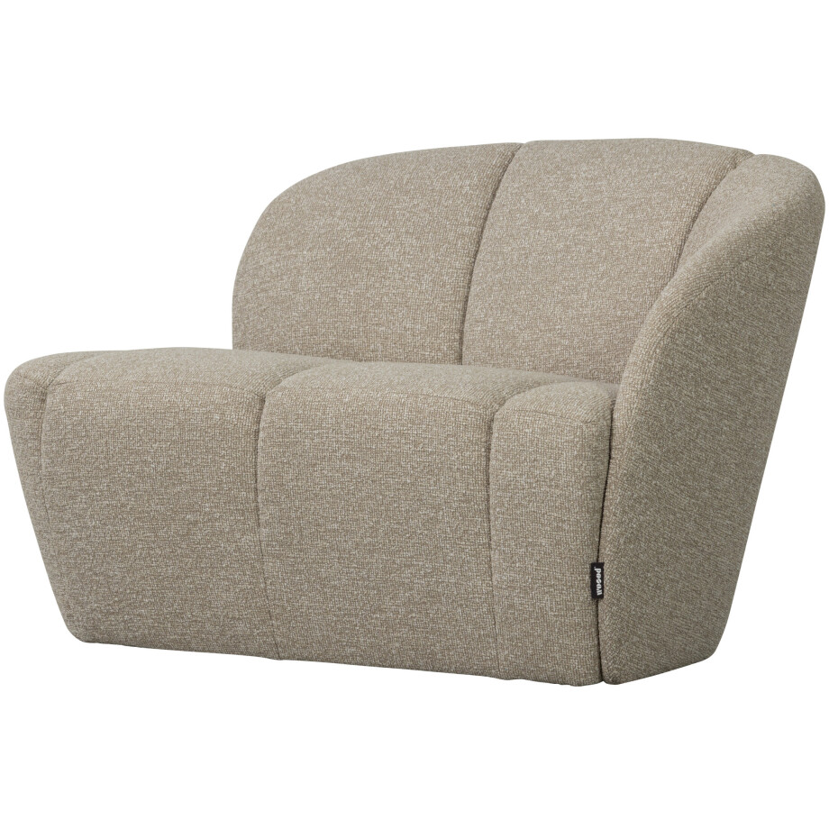 WOOOD 2-zits Bankje 'Mojo' Rechts, Bouclé, kleur Beige Melange afbeelding 