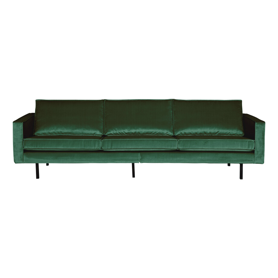 WOOOD Bank 3-zits 'Rodeo' Velvet, 277cm, kleur Forest Green WOOOD Bank 3-zits 'Rodeo' Velvet, 277cm, kleur Forest Green afbeelding 1