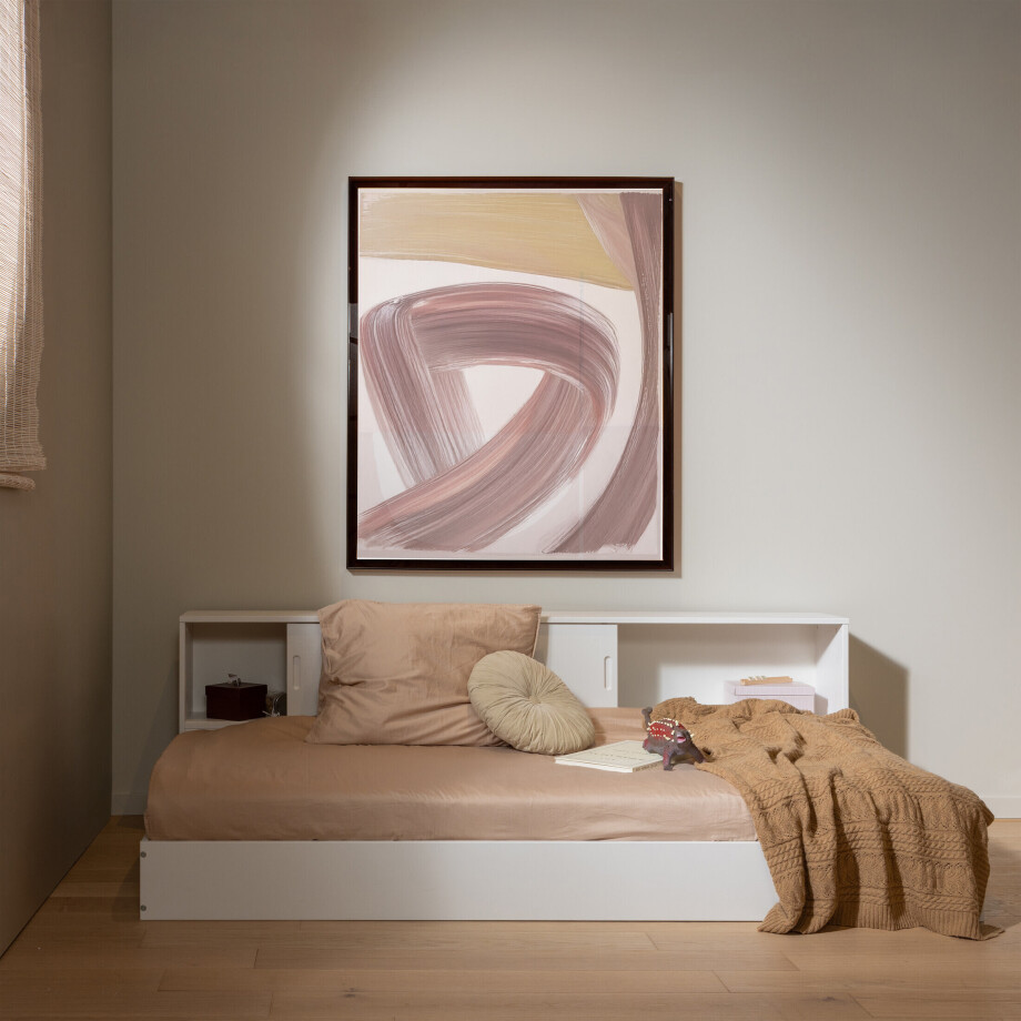 WOOOD Bed 'Carter' Grenenhout, 90 x 200cm, kleur Wit afbeelding 1