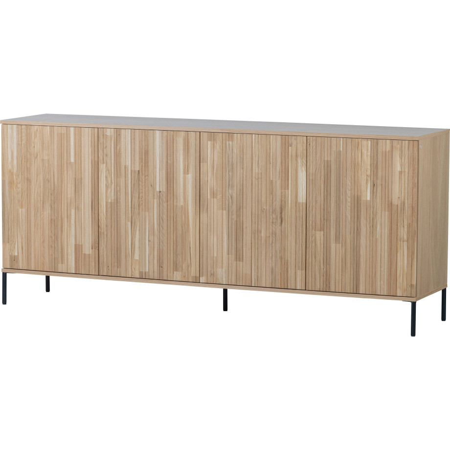 WOOOD Buffetkast New Gravure Commode met grafische reliëfdeuren, H 85 cm x B 200 cm afbeelding 1