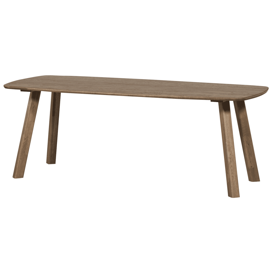 WOOOD Deens Ovale Eettafel 'Tablo' Eikenhout, 180 x 100cm, kleur Cashmere Bruin afbeelding 1