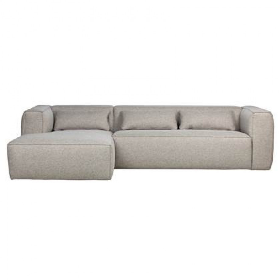 Woood Exclusive Bean Chaise Longue Links - Polyester - Light Grey afbeelding 1
