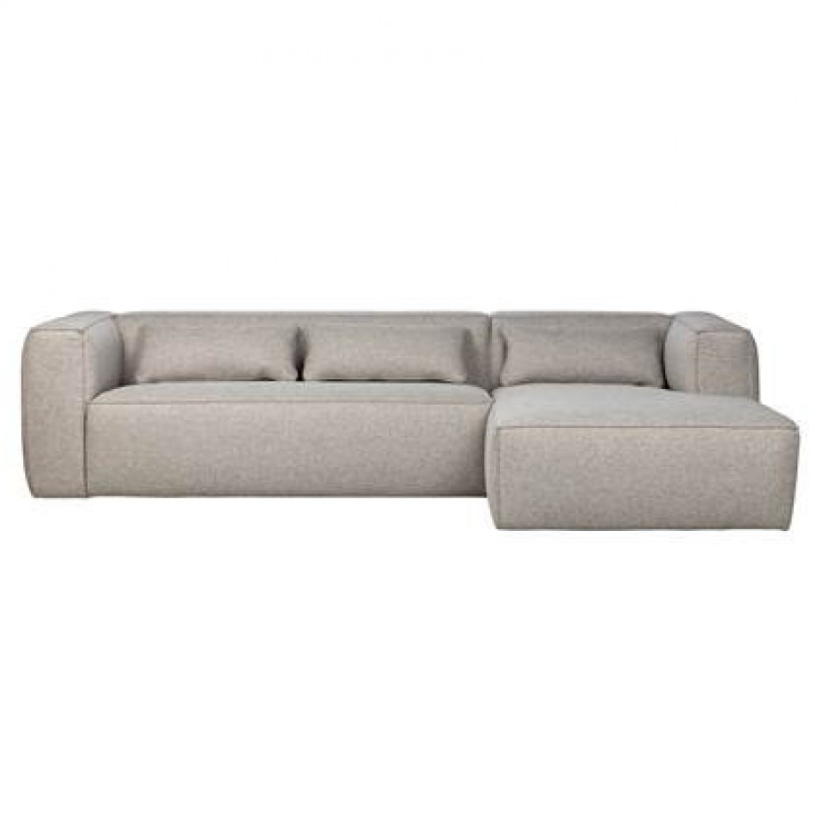 Woood Exclusive Bean Chaise Longue Rechts - Polyester - Light Grey afbeelding 1
