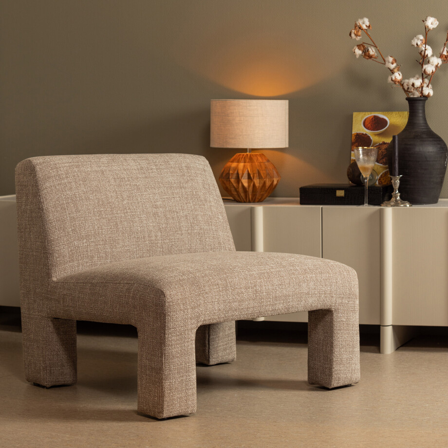 WOOOD Fauteuil 'Lavid' Geweven, kleur Naturel WOOOD Fauteuil 'Lavid' Geweven, kleur Naturel afbeelding 1