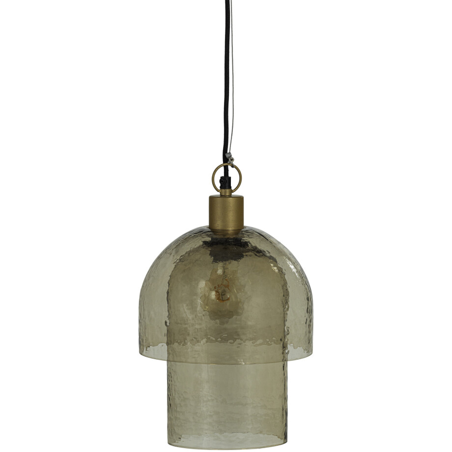 WOOOD Hanglamp 'Gigi' Gehamerd Glas, kleur Naturel afbeelding 1