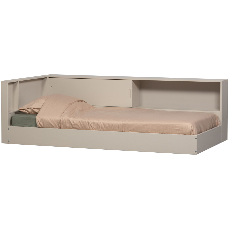 WOOOD Hoekbed 'Carter' Grenenhout, 90 x 200cm, kleur Dust afbeelding 1