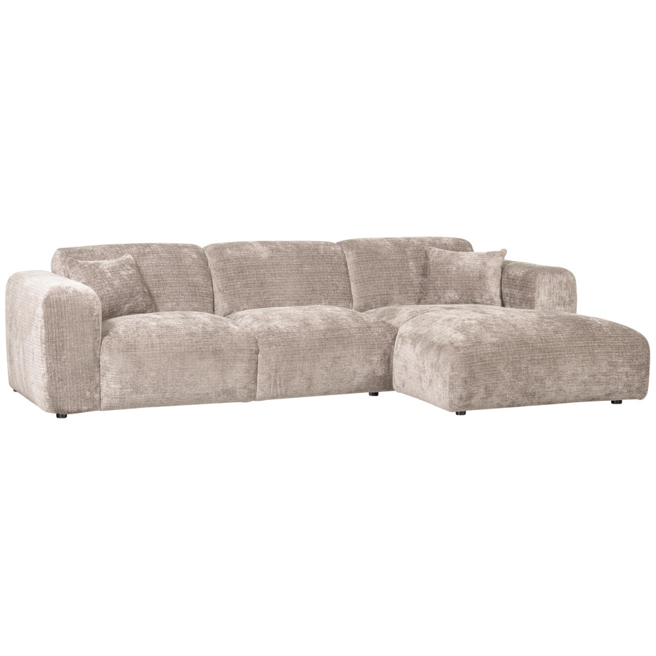 WOOOD Loungebank 'Cloud' Rechts, Chenille, kleur Naturel WOOOD Loungebank 'Cloud' Rechts, Chenille, kleur Naturel afbeelding 1