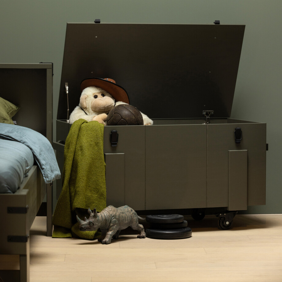 WOOOD Opbergkist 'Bobby' kleur Forest Green WOOOD Opbergkist 'Bobby' kleur Forest Green afbeelding 1