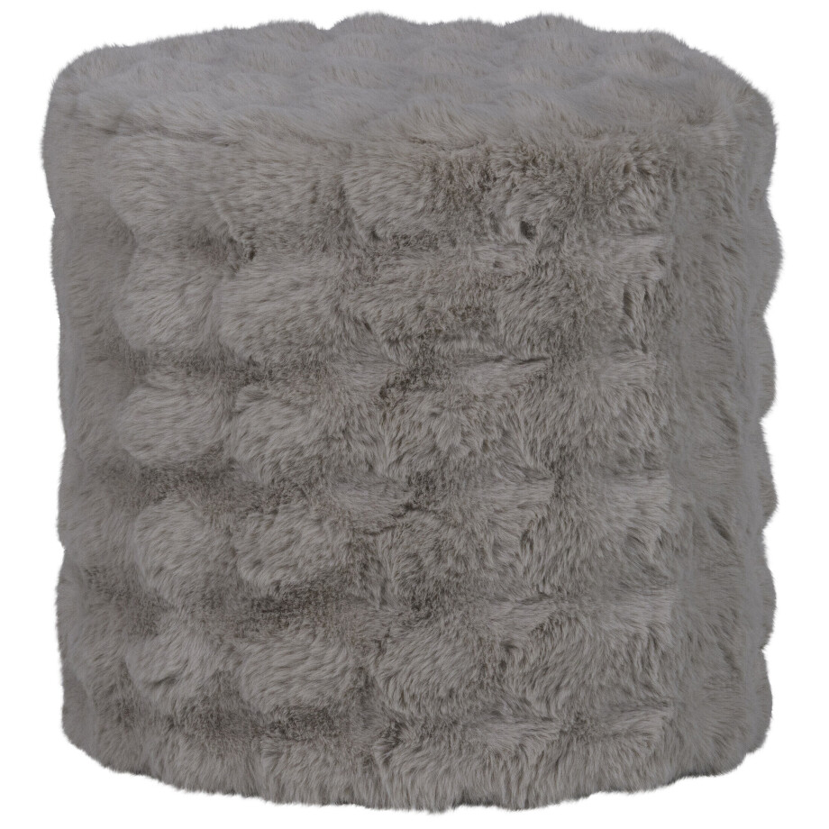 WOOOD Poef 'Olven' Fluffy stof, kleur Naturel afbeelding 1