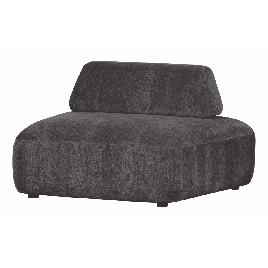 WOOOD Relaxfauteuil 'Sterck' Textuurstof, kleur Charcoal afbeelding 1