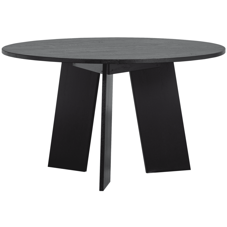 WOOOD Ronde Eettafel 'Fries' Eiken, 129cm afbeelding 