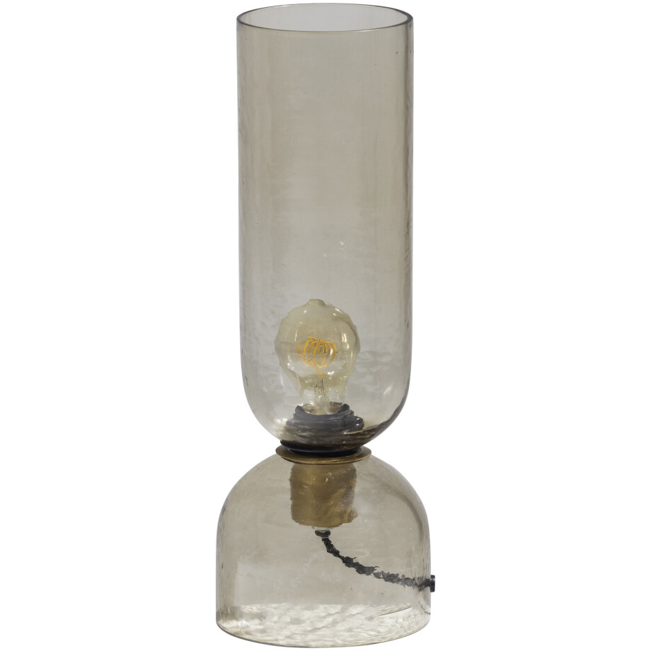 WOOOD Tafellamp 'Gigi' Gehamerd glas, kleur Naturel afbeelding 1