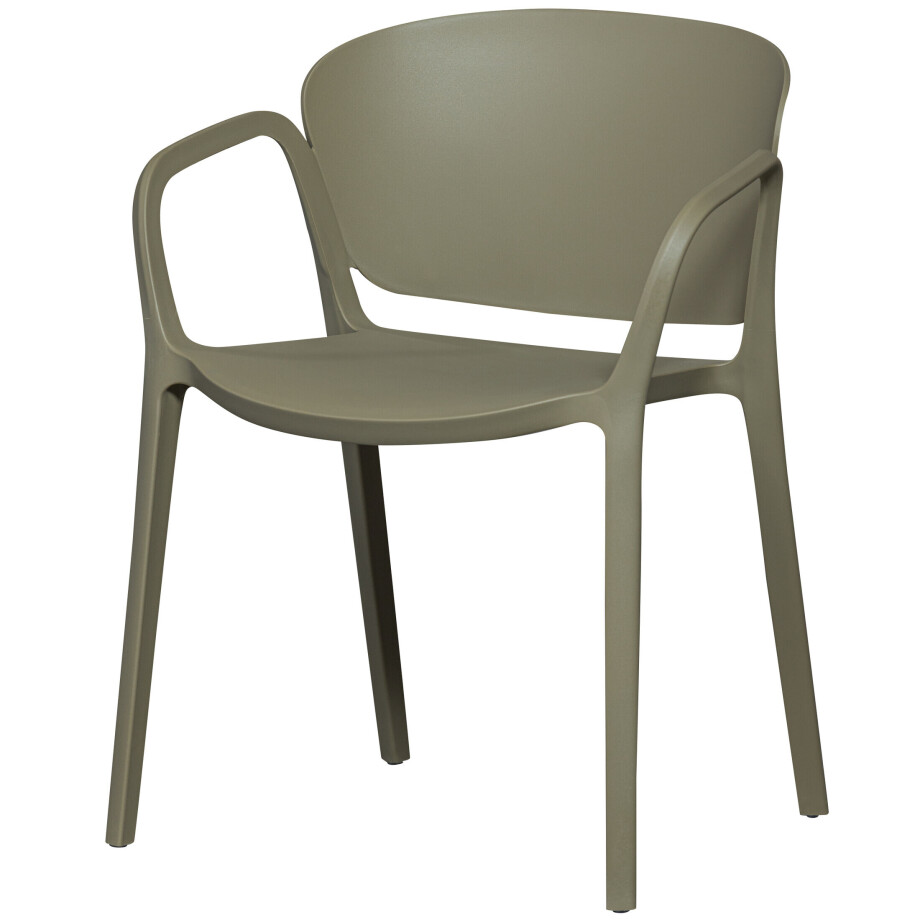 WOOOD Tuinstoel 'Bent' Kunststof, kleur Groen WOOOD Tuinstoel 'Bent' Kunststof, kleur Groen afbeelding 1