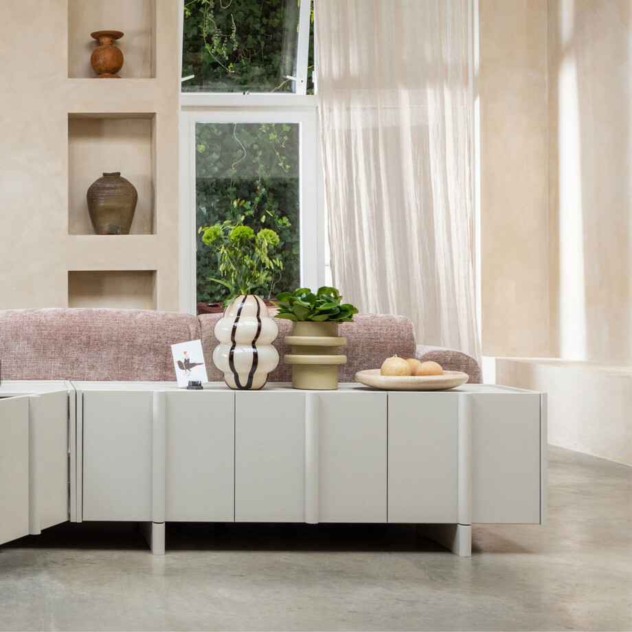 WOOOD TV-meubel 'Basu' Grenen, 152cm, kleur Dust afbeelding 1