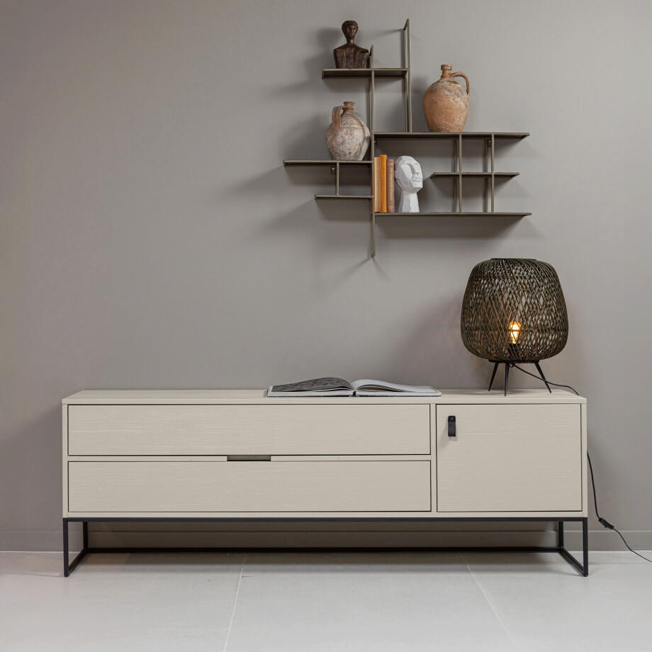 WOOOD TV-meubel 'Silas' Grenen, 180cm, kleur Dust WOOOD TV-meubel 'Silas' Grenen, 180cm, kleur Dust afbeelding 1