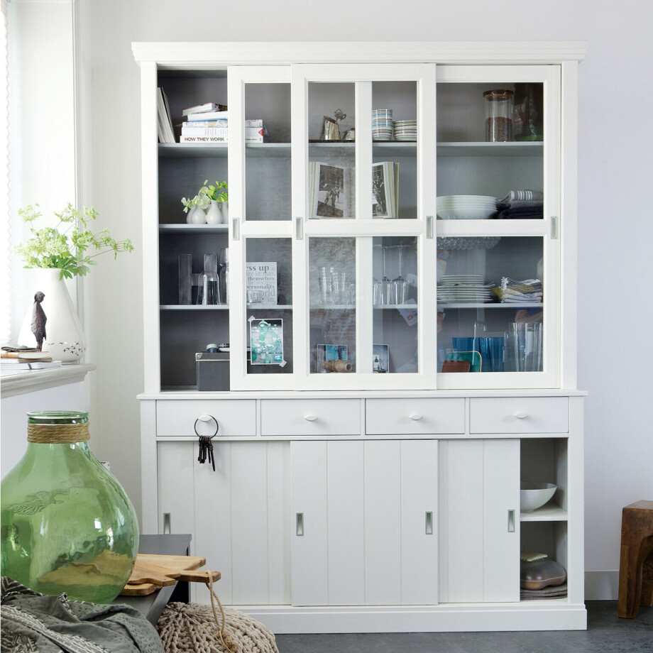 WOOOD Vitrinekast 'Lagos', kleur wit WOOOD Vitrinekast 'Lagos', kleur wit afbeelding 1