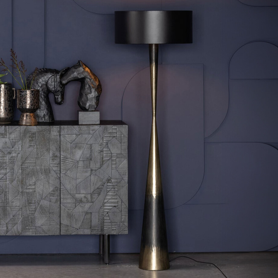 WOOOD Vloerlamp 'Blackout Too' kleur Zwart afbeelding 