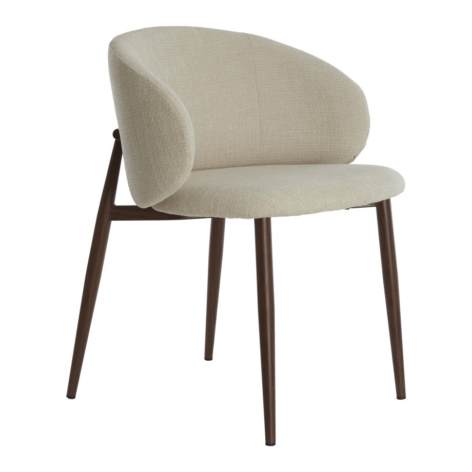 Light & Living Eetkamerstoel 'Aluko' kleur Crème afbeelding 1