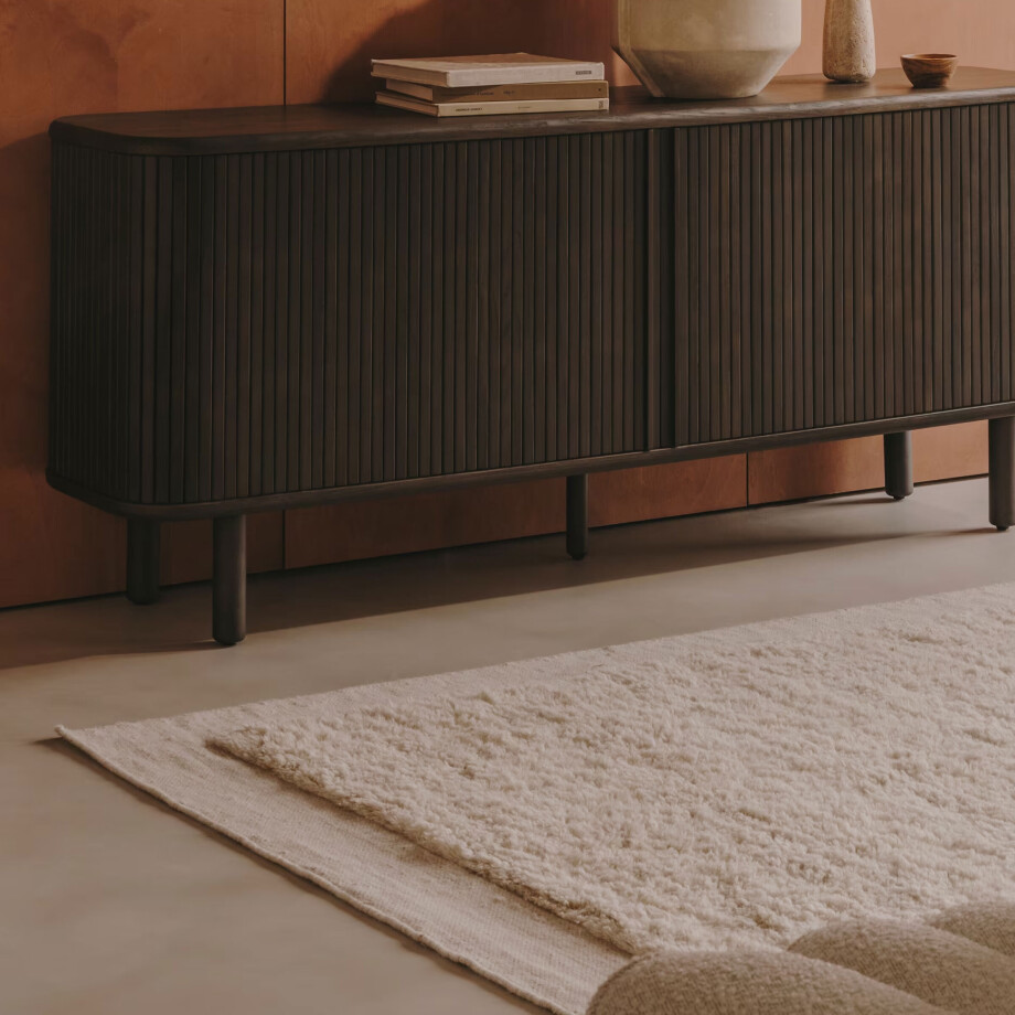 Kave Home Vloerkleed 'Marely' Wol, 160 x 230cm, kleur Wit afbeelding 1