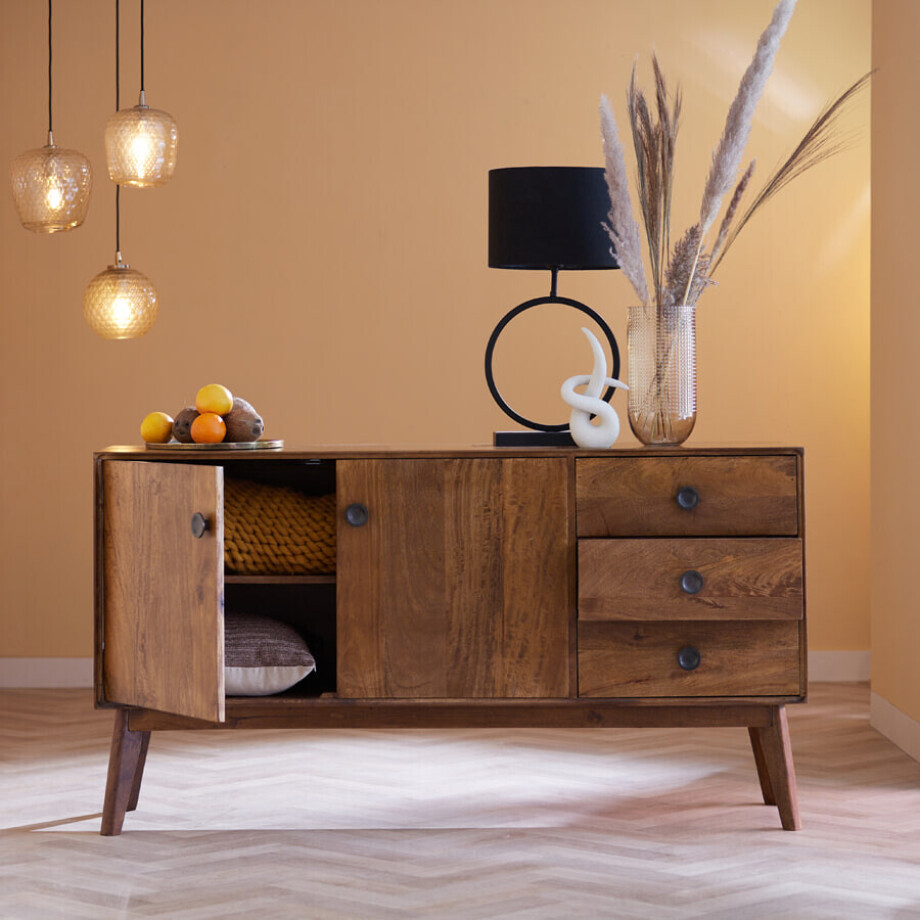 Light & Living Dressoir 'Espita' 152cm, kleur Bruin Light & Living Dressoir 'Espita' 152cm, kleur Bruin afbeelding 1
