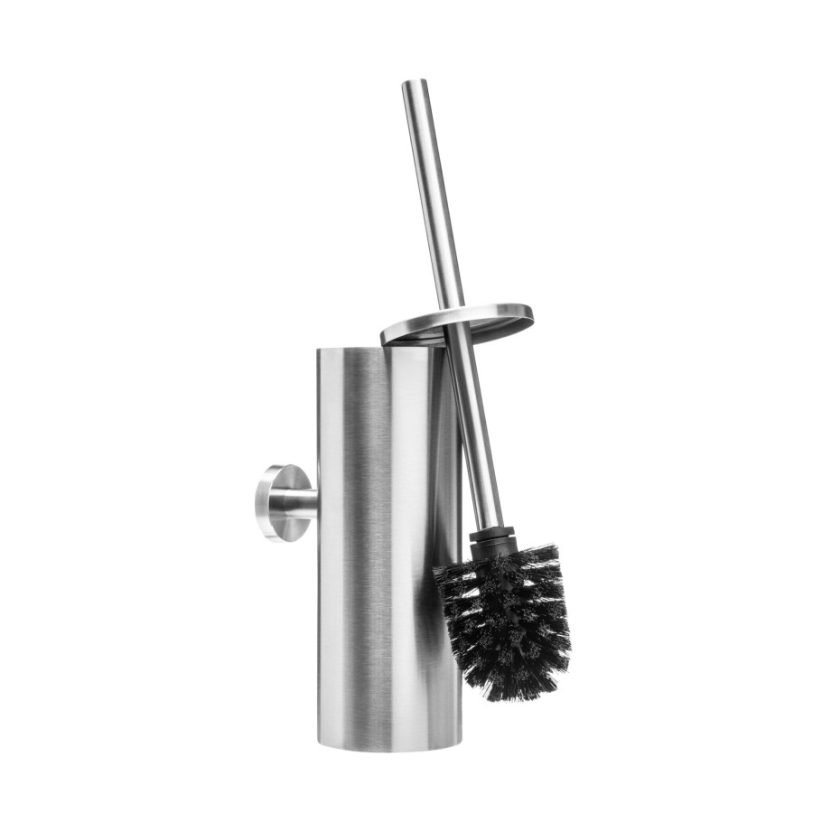 XIVADA Toiletborstel Mura - Met houder - Boren - Rvs - Zilver afbeelding 1