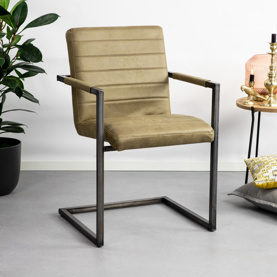 Tower Living Eetkamerstoel 'Rocca', kleur Groen Tower Living Eetkamerstoel 'Rocca', kleur Groen afbeelding 1