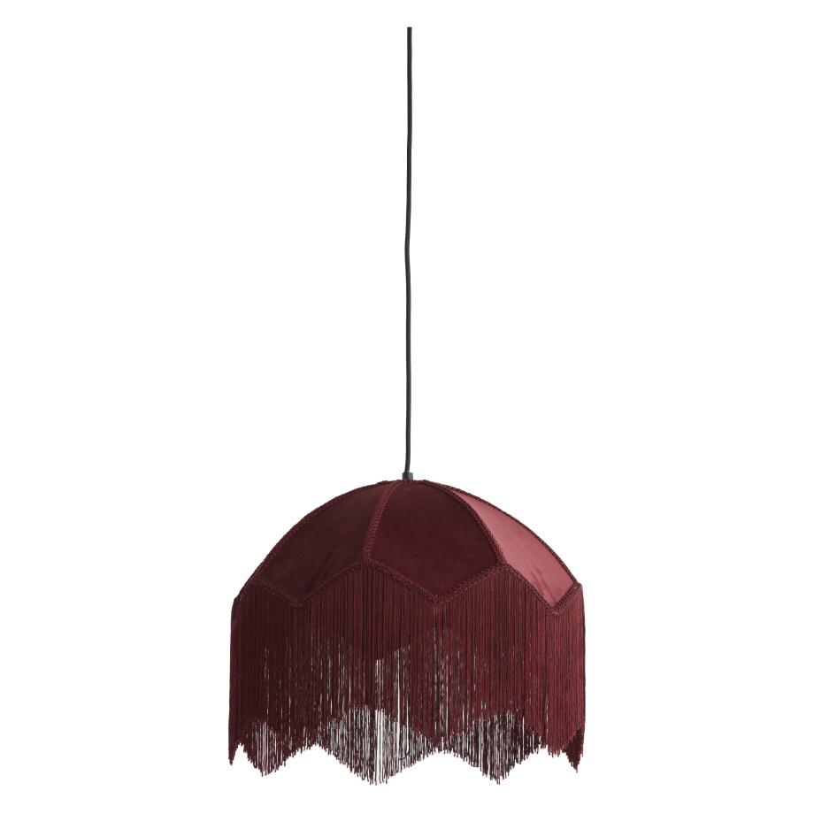 Light & Living Hanglamp 'Malacia' Velvet, 40cm, kleur Bordeaux afbeelding 1