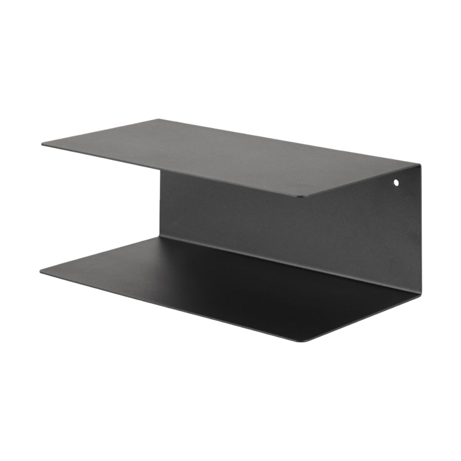 Yara metalen wandplank zwart - 35 x 20 cm afbeelding 1