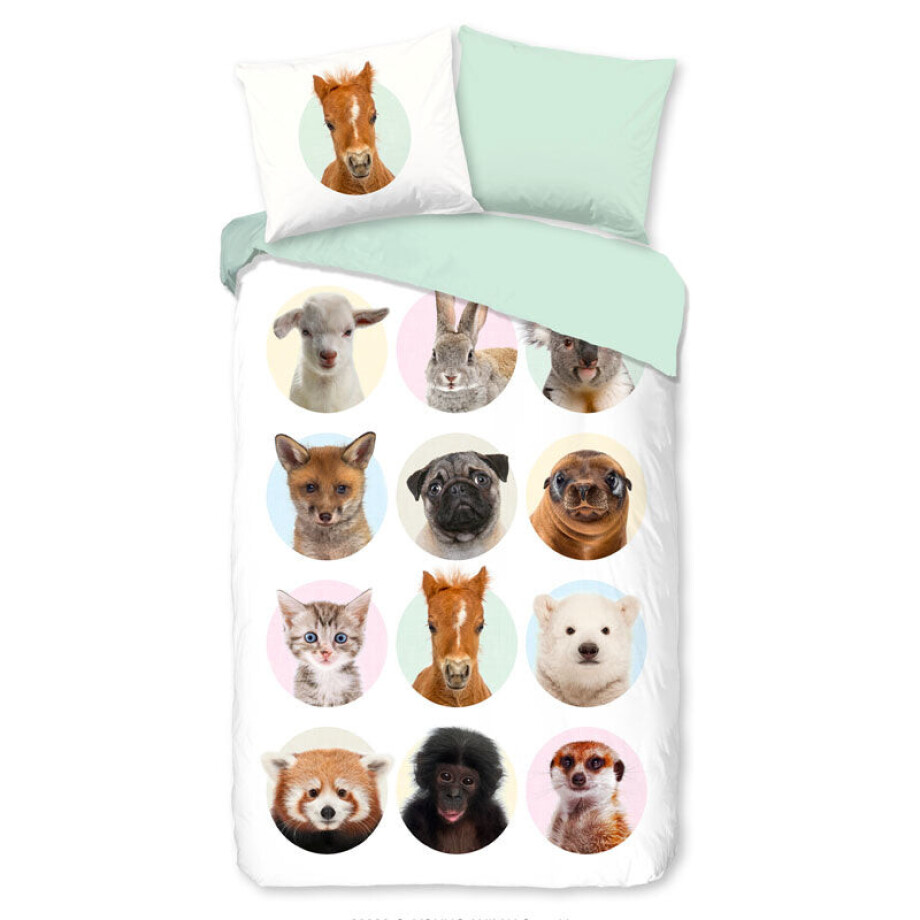 Young Animals Dekbedovertrek Dieren 140x200 Cm Ademend Good Morning - Dekbed-Discounter.nl Young Animals Dekbedovertrek Dieren 140x200 Cm Ademend Good Morning - Dekbed-Discounter.nl afbeelding 1