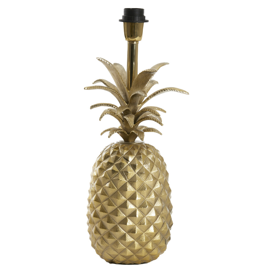 Light & Living Tafellamp 'Pineapple' 42cm, kleur Goud (excl. kap) afbeelding 1