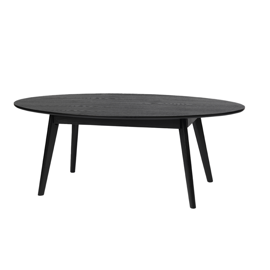 Yumi ovale houten salontafel zwart - 130 x 65 cm Yumi ovale houten salontafel zwart - 130 x 65 cm afbeelding 1