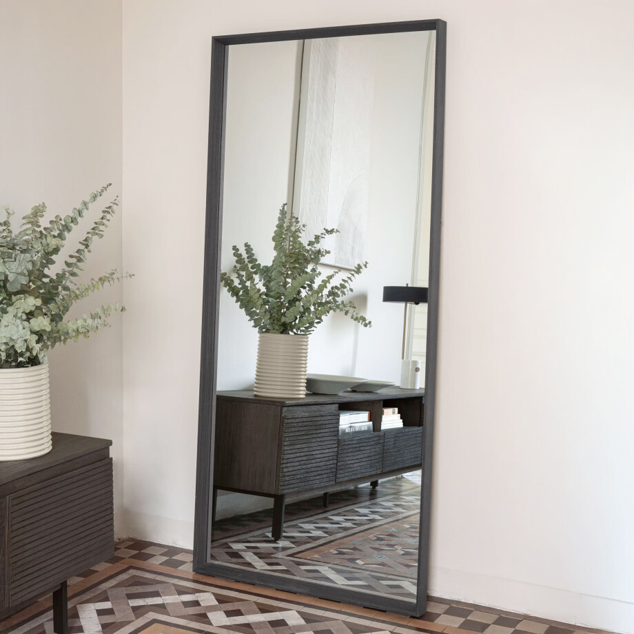 Kave Home Spiegel 'Yvaine' 180 x 80cm, kleur Donkerbruin afbeelding 