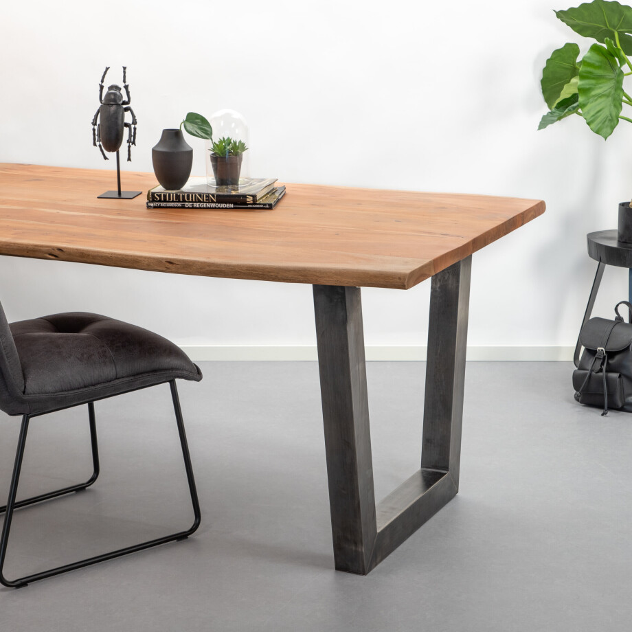 Sohome Eettafel 'Farron' boomstam, 300 x 100cm, kleur naturel afbeelding 1