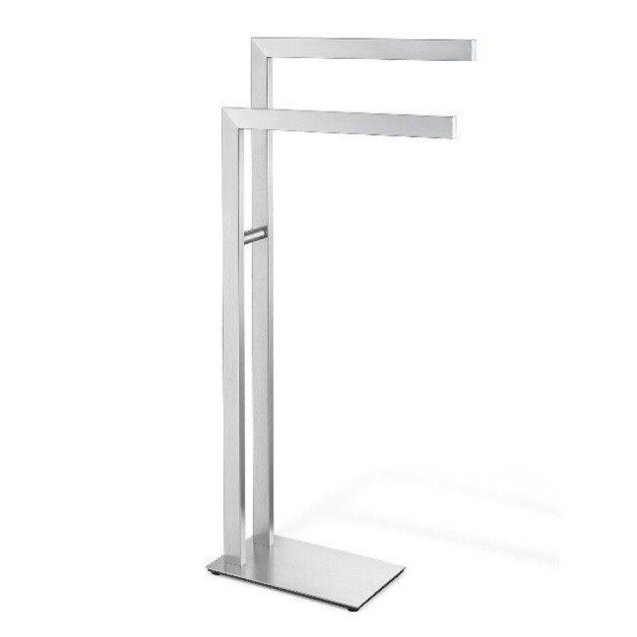 Zack Linea handdoekhouder 80x15x38.5cm staand met 2 armen RVS mat 40377 afbeelding 1