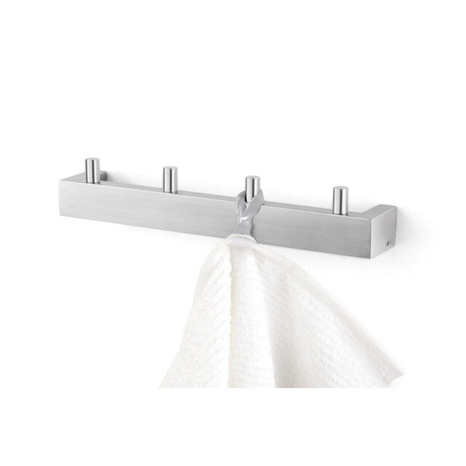 Zack Linea Kapstokje 5.5X27.5X8cm Mat Gesatineerd RVS 40389 Zack Linea Kapstokje 5.5X27.5X8cm Mat Gesatineerd RVS 40389 afbeelding 1
